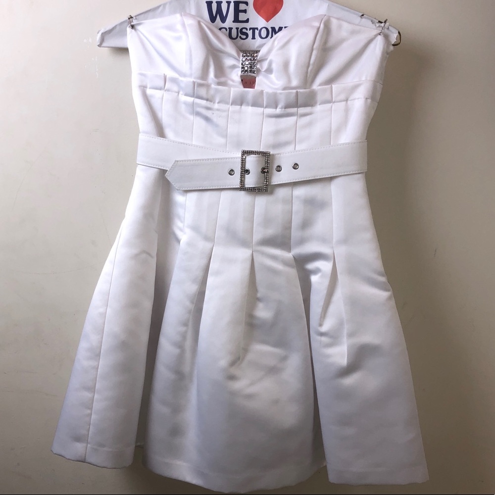 White stone tea party dress
